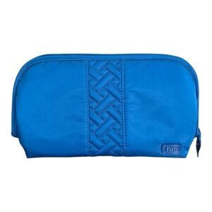 Lug Travel Lay Flat Teal Nylon Zip Around Cosmetic Toiletry Bag